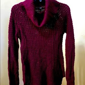 Maroon cowl neck sweater